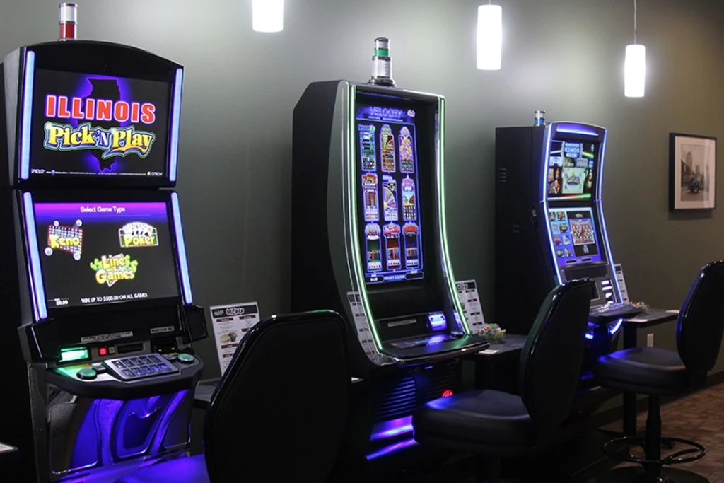 Wall with 3 slot machines